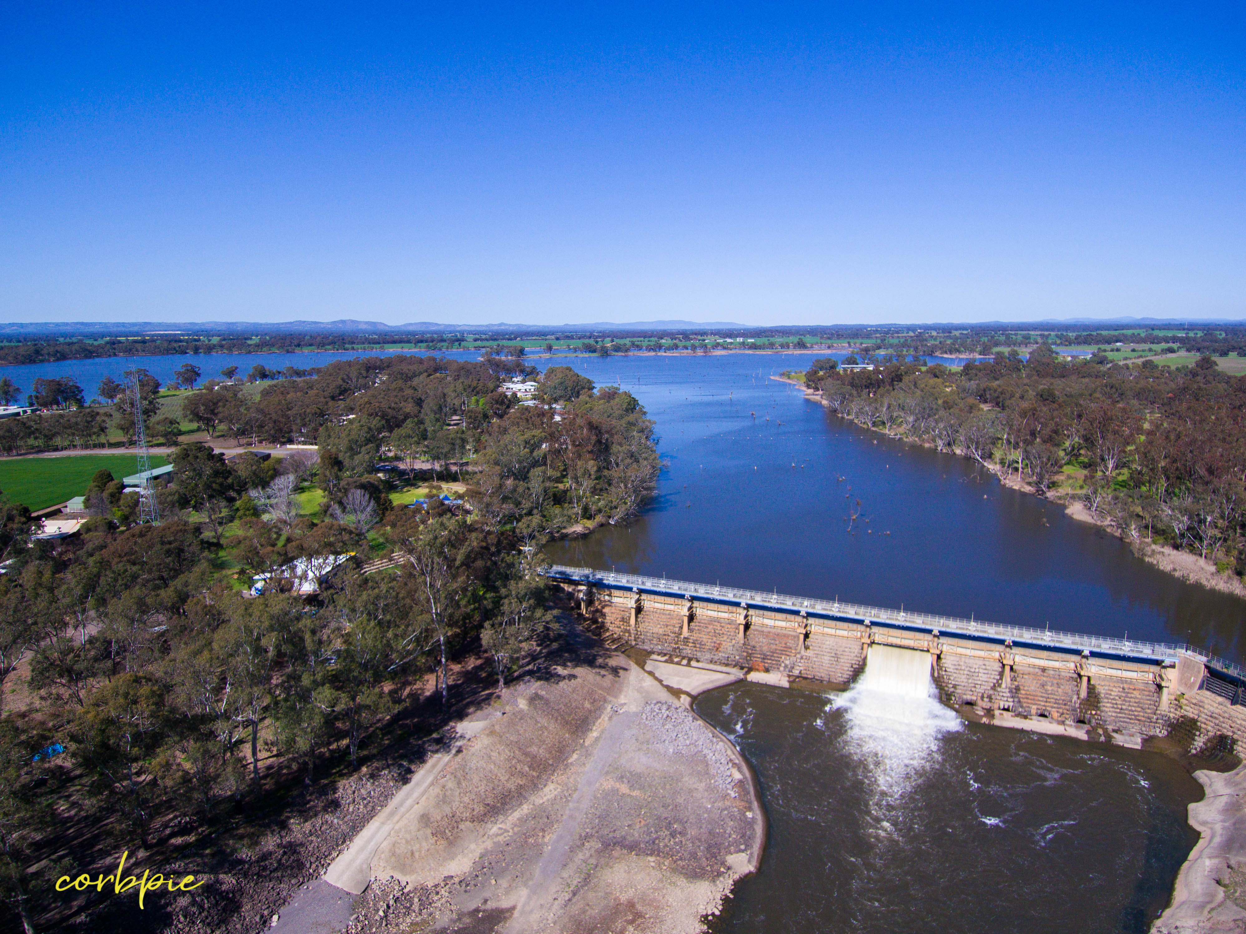 Goulburn Weir drone images and video corbpie