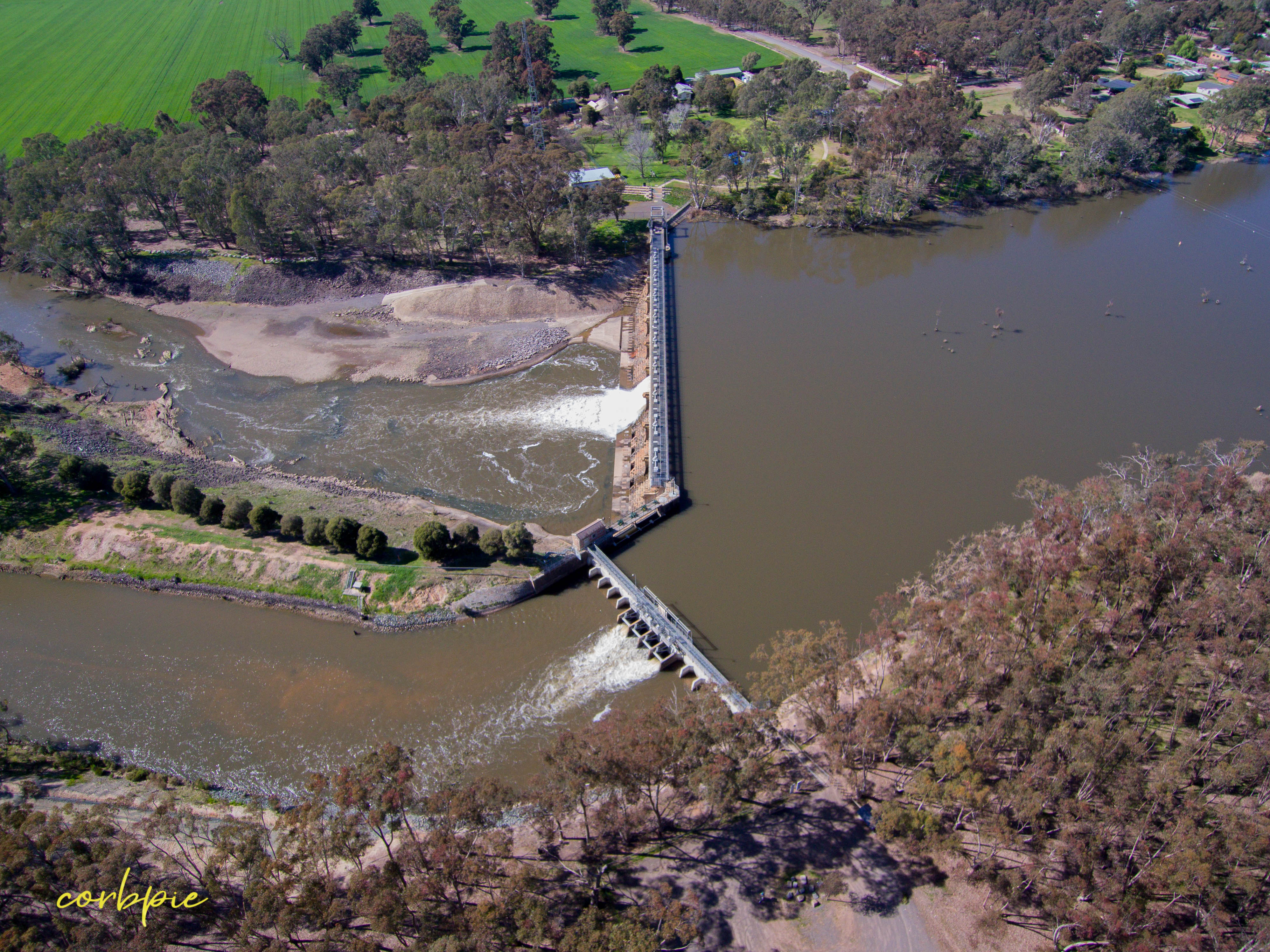 Goulburn Weir drone images and video corbpie